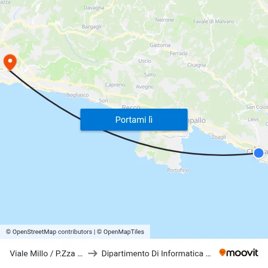 Viale Millo / P.Zza Nassiriya to Dipartimento Di Informatica E Matematica map