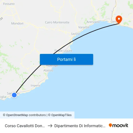 Corso Cavallotti Don Luigi Orione to Dipartimento Di Informatica E Matematica map