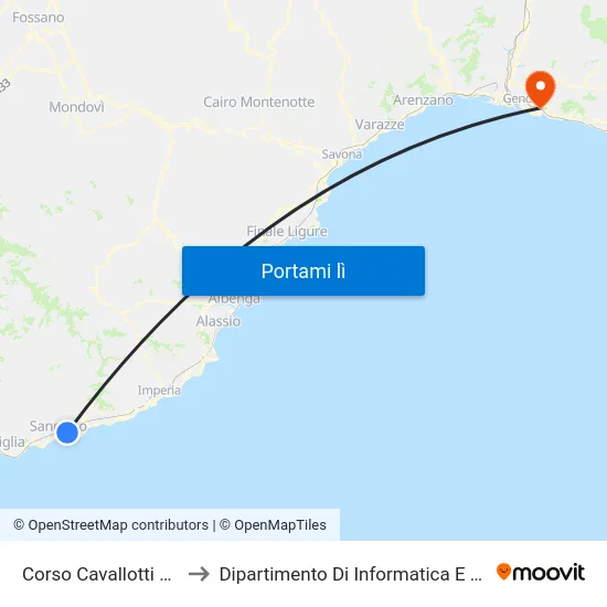 Corso Cavallotti Ex Liceo to Dipartimento Di Informatica E Matematica map