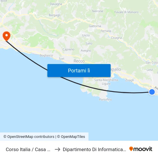 Corso Italia / Casa Marchesani to Dipartimento Di Informatica E Matematica map