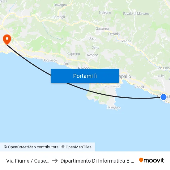 Via Fiume / Casello A12 to Dipartimento Di Informatica E Matematica map