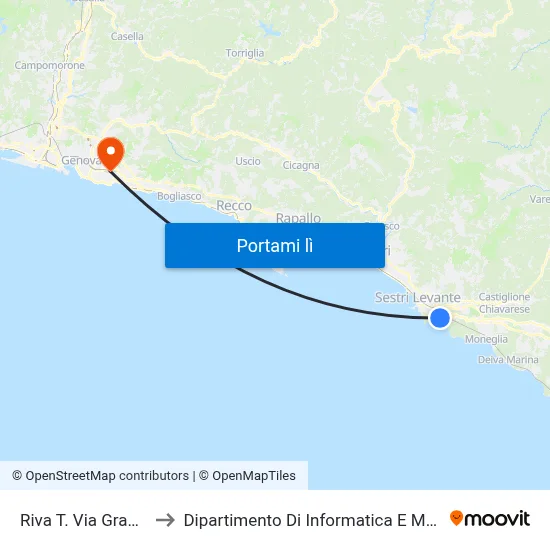 Riva T. Via Gramsci 2 to Dipartimento Di Informatica E Matematica map