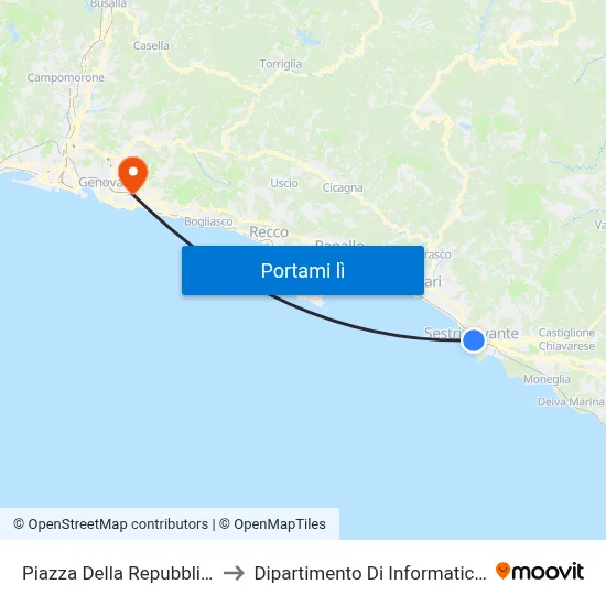 Piazza Della Repubblica / Benetton to Dipartimento Di Informatica E Matematica map