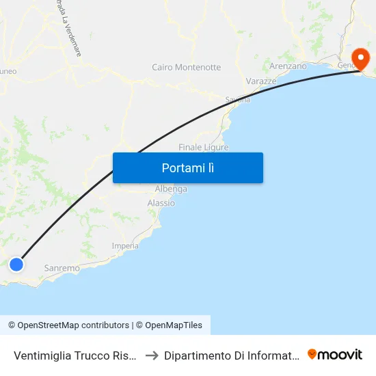Ventimiglia Trucco Ristorante Pallanca to Dipartimento Di Informatica E Matematica map