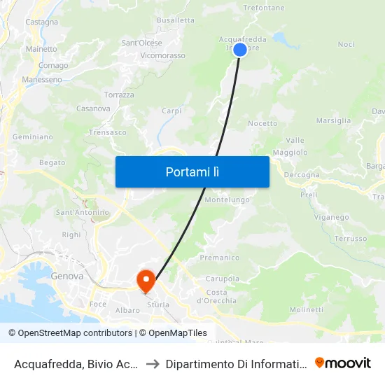 Acquafredda, Bivio Acquafredda Sup. to Dipartimento Di Informatica E Matematica map