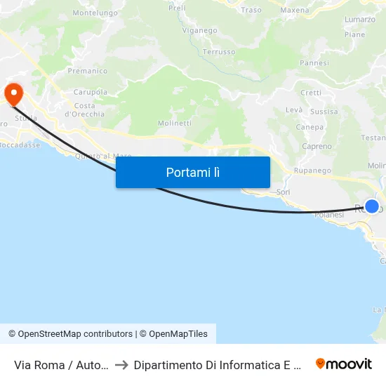 Via Roma / Autostrada to Dipartimento Di Informatica E Matematica map