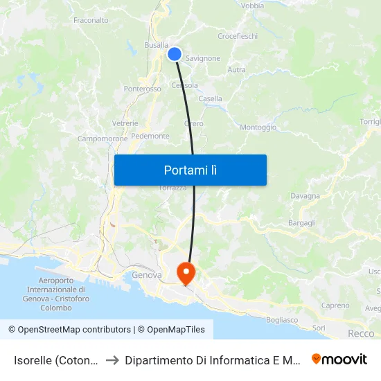 Isorelle (Cotonificio) to Dipartimento Di Informatica E Matematica map