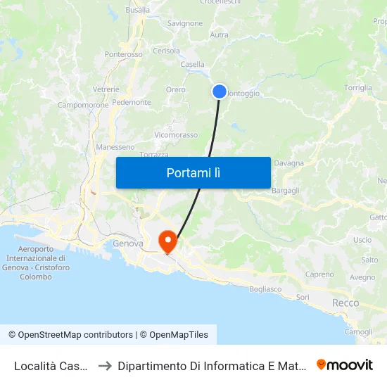 Località Casalino to Dipartimento Di Informatica E Matematica map