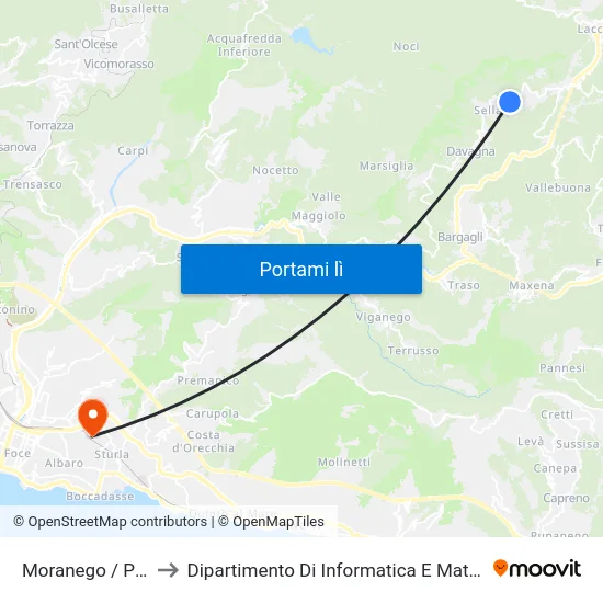 Moranego / Piano to Dipartimento Di Informatica E Matematica map