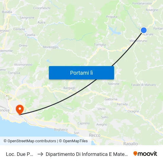 Loc. Due Ponti to Dipartimento Di Informatica E Matematica map