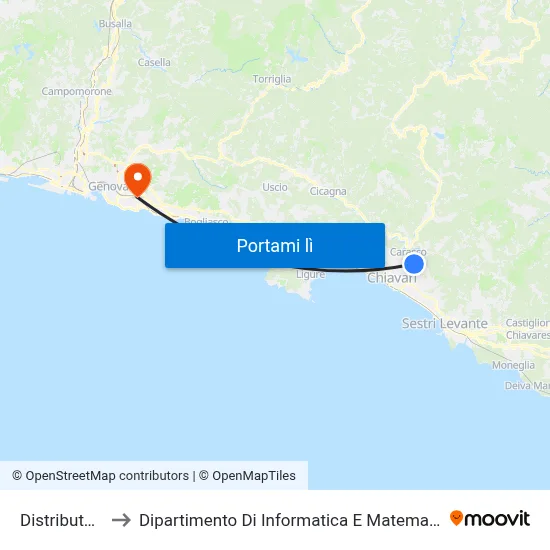 Distributore to Dipartimento Di Informatica E Matematica map
