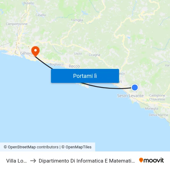 Villa Loto to Dipartimento Di Informatica E Matematica map