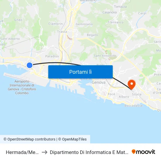 Hermada/Menotti to Dipartimento Di Informatica E Matematica map