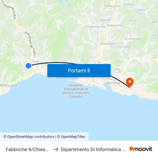 Fabbriche 9/Chiesa Di Chiale to Dipartimento Di Informatica E Matematica map