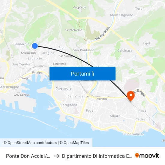 Ponte Don Acciai/Lagaccio to Dipartimento Di Informatica E Matematica map