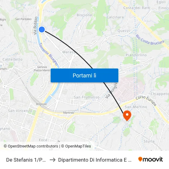 De Stefanis 1/Parenzo to Dipartimento Di Informatica E Matematica map