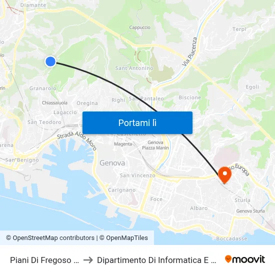 Piani Di Fregoso 1/Forti to Dipartimento Di Informatica E Matematica map