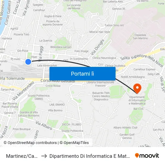 Martinez/Casoni to Dipartimento Di Informatica E Matematica map