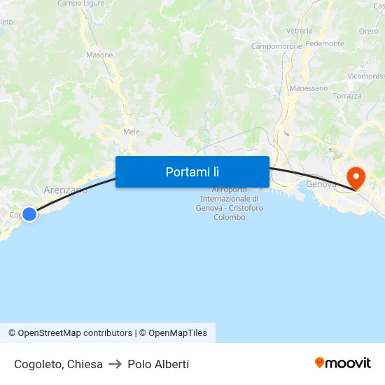 Cogoleto, Chiesa to Polo Alberti map