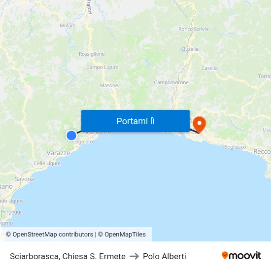 Sciarborasca, Chiesa S. Ermete to Polo Alberti map