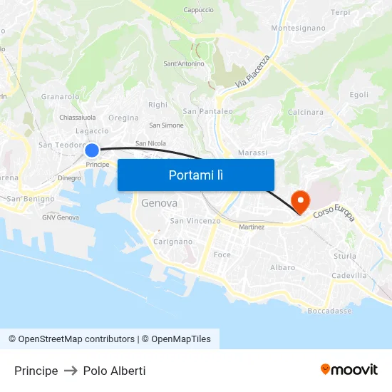 Principe to Polo Alberti map