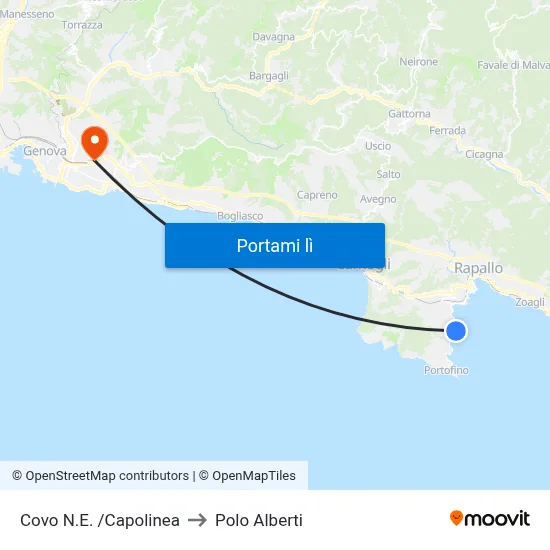 Covo N.E. /Capolinea to Polo Alberti map