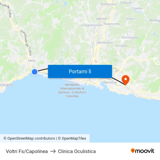 Voltri Fs/Capolinea to Clinica Oculistica map
