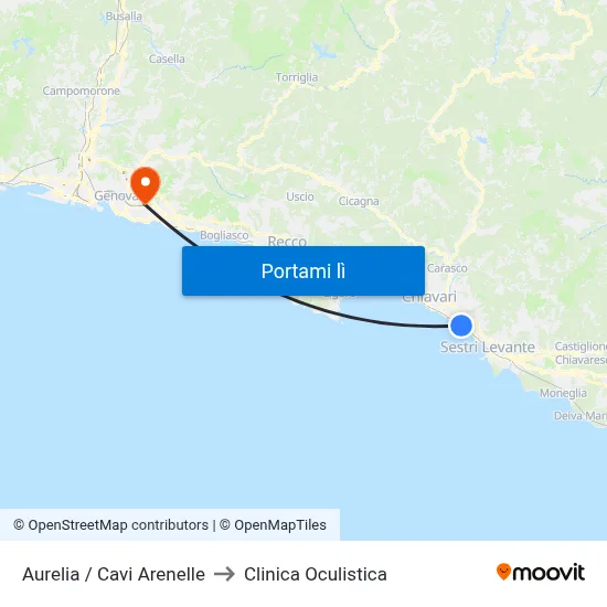 Aurelia / Cavi Arenelle to Clinica Oculistica map