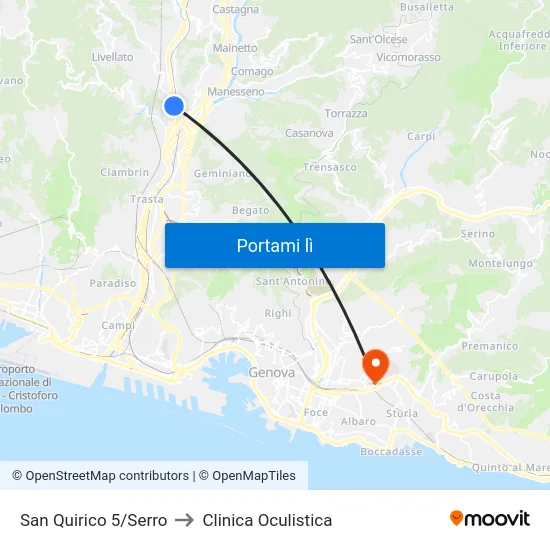 San Quirico 5/Serro to Clinica Oculistica map