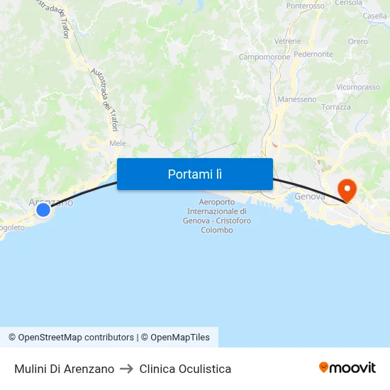 Mulini Di Arenzano to Clinica Oculistica map