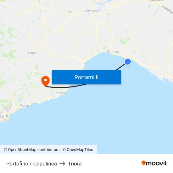 Portofino / Capolinea to Triora map