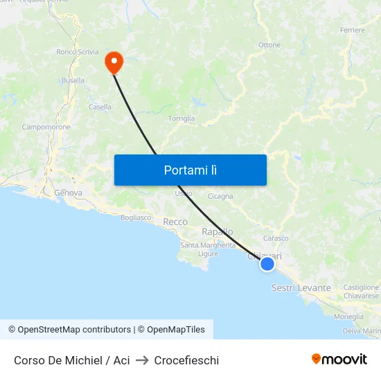 Corso De Michiel / Aci to Crocefieschi map