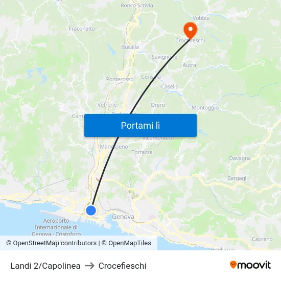 Landi 2/Capolinea to Crocefieschi map