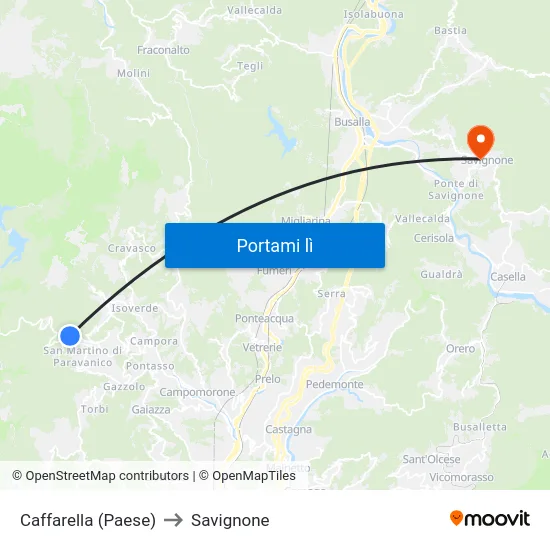 Caffarella (Paese) to Savignone map