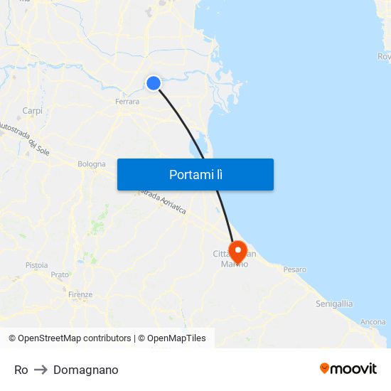 Ro to Domagnano map