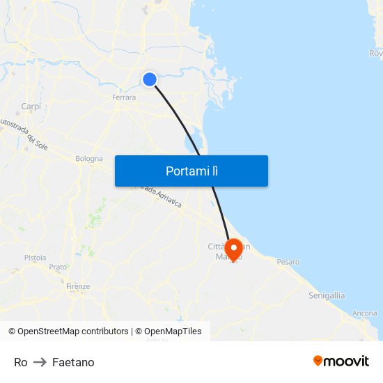 Ro to Faetano map