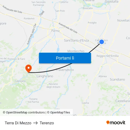 Terra Di Mezzo to Terenzo map