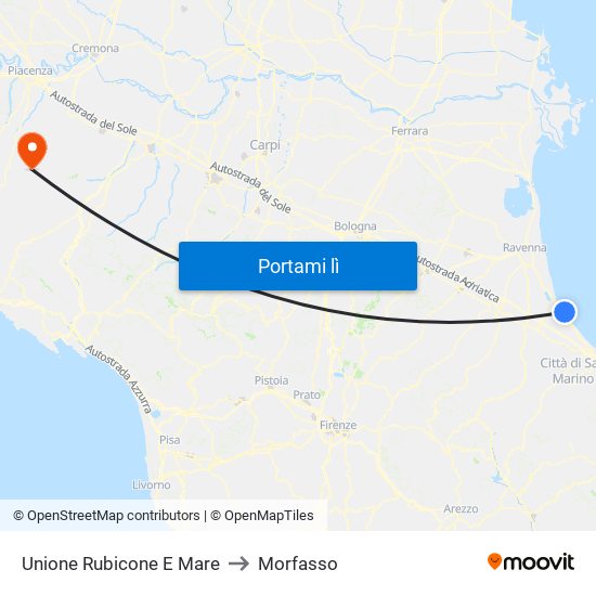 Unione Rubicone E Mare to Morfasso map