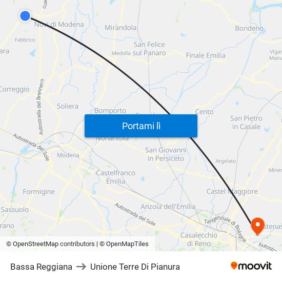 Bassa Reggiana to Unione Terre Di Pianura map