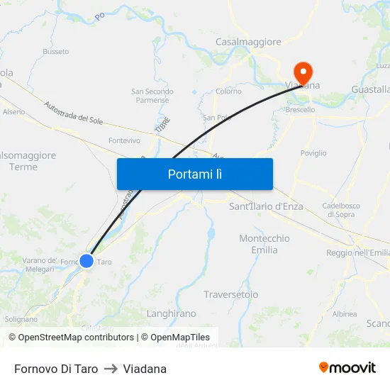 Fornovo Di Taro to Viadana map