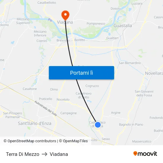 Terra Di Mezzo to Viadana map