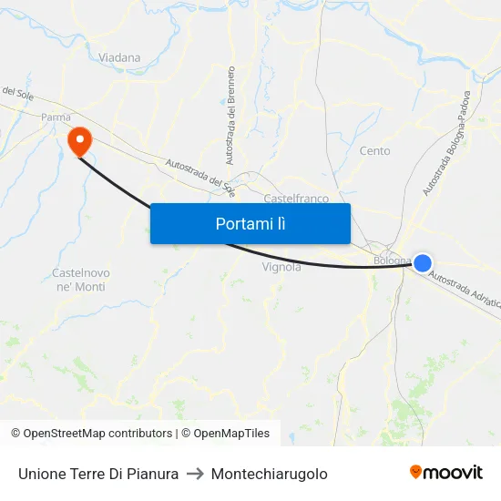 Unione Terre Di Pianura to Montechiarugolo map