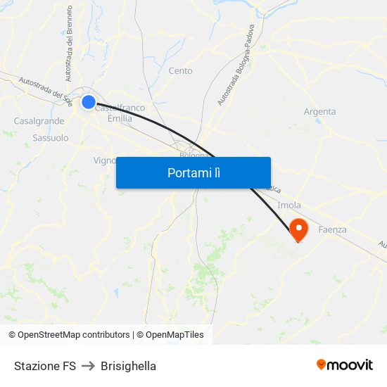 Stazione FS to Brisighella map