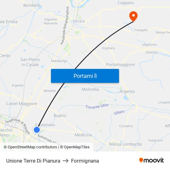 Unione Terre Di Pianura to Formignana map
