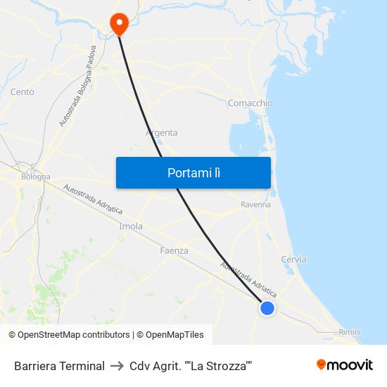 Barriera Terminal to Cdv Agrit. ""La Strozza"" map