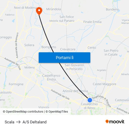 Scala to A/S Deltaland map