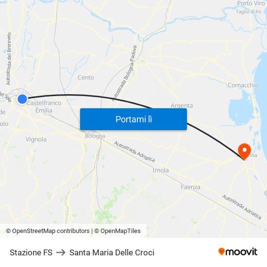 Stazione FS to Santa Maria Delle Croci map
