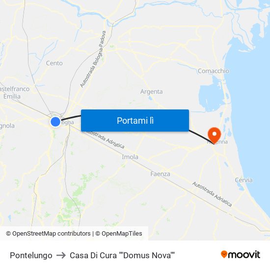 Pontelungo to Casa Di Cura ""Domus Nova"" map
