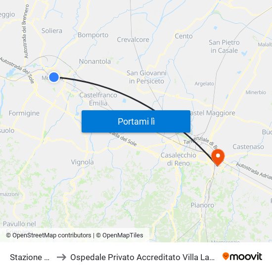 Stazione FS to Ospedale Privato Accreditato Villa Laura map