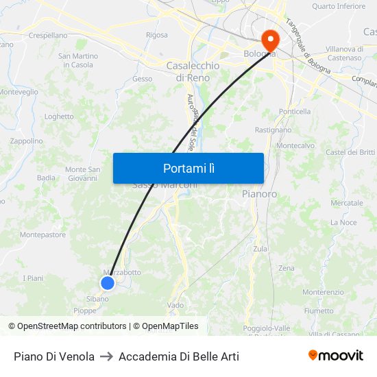 Piano Di Venola to Accademia Di Belle Arti map